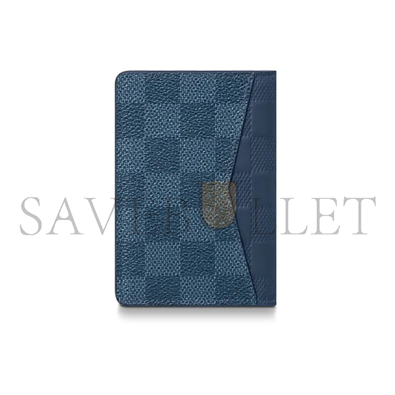 l0*is V*t0n classic checkered canvas and cowhide card holder m60543 (11.5*7.5cm)
